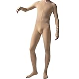 HTRUIYATY Herren Bodystocking Matte Sexy Bodysuit Loch im Rücken Männer Lange...