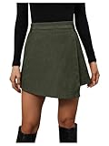 GORGLITTER Damen Hosenrock Elegant Freizeitrock Kord Rock Winter Büro Rock Kurz...