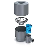 YourCasa Regensammler [Downpipe] mit Absperrhahn und Filter zum Verbinden von...