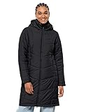 Jack Wolfskin Damen North York Coat Winddichter Wintermantel, Schwarz, M EU