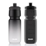 SLUXKE 1L Rad Trinkflasche 2 Set, Fahrrad Trinkflasche, 1000ml Auslaufsicher...