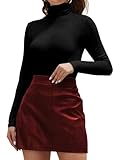Joyshaper Langarmshirt Damen Rollkragen Shirts Langarm Stehkragen Oberteile...