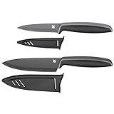 WMF Messerset 2-teilig TOUCH schwarz 2 Messer Küchenmesser mit Schutzhülle...