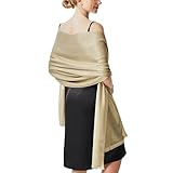 vimate Glitter Abend Schal Wrap, Soft Gold Pashmina Brautkleid Schals und Wraps...