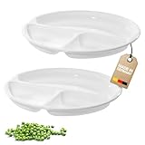 Westmark Mikrowellen-Menüteller mit 3 Einteilungen, 2 Stück, Durchmesser: 25...