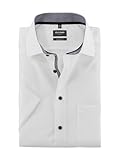 OLYMP Herren Oberhemd Langarm Luxor,Natté,modern fit,Global Kent,Weiss 00,44