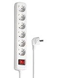 Hama Steckdosenleiste 6-Fach (Mehrfachsteckdose mit Save Energy-Schalter zum...