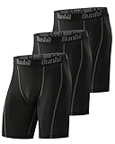 Runhit 3er Pack Herren Kompressionsshorts - Base Layer Sport Unterhosen...