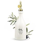 NiHome 350ml Keramik Ölflasche，Essig und Ölspender mit automatischem...