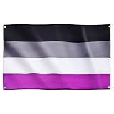 Runesol Asexual Flagge, 91x152cm, Fahne für Asexuelle, Pride Flagge, 4 Ösen,...
