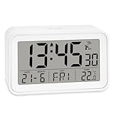 ADE Digitaler Funkwecker mit Licht | Wecker mit Temperaturanzeige und Kalender |...