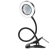 Comioke Lupenleuchte, Klemmlampe, Lupe mit Licht und Ständer, 3 Modi & 10...