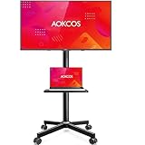AOKCOS TV Ständer Rollbar für 32-65 Zoll Fernseher, TV Wagen mit Tablett,...