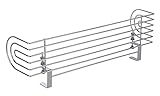 mucHome Herdschutzgitter aus Metall ca. 60 x 18,5 x 14 cm - Metallgitter für...