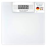TalkJoy Sprechende Personenwaage in 5 Sprachen, für Blinde, Sehbehinderte und...