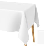 2 Stück Einweg Tischdecke Weiß 137x274 cm, Partytischdecken Aus Kunststoff,...