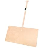 KOTARBAU® Holz Schneeschaufel Schneeschieber 100cm mit Holzstiel Verstärkt...