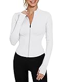 IECCP Damen Gym Jacke Sportjacke Langarm Kruz Laufjacke Fitness Oberteil Leicht...