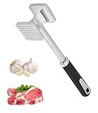 TIDEVAN Fleischhammer Fleischklopfer aus Edelstahl 27 cm Fleischklopfer...