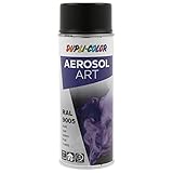 DUPLI-COLOR AEROSOL ART RAL 9005 tiefschwarz matt 400 ml, Spraylack für...