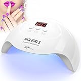 Nailgirls LED UV Lamp Nägel,36 W LED Nail Lamp mit 3 Timer 18 Lichtperlen Gelnägel Lampe UV LED mit Auto Sensor LCD Display Platte,LED UV Nagellampe für Gelnägel Finger/Zehennagel Nagel Trocknergerät