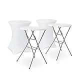 Alice's Garden - 2er Set Party Stehtische - Gala - Partytisch, Klappbar, Ø80cm...