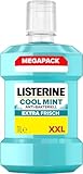 LISTERINE Cool Mint Mundwasser 1000 ml, antibakterielle Mundspülung mit...