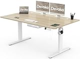 Devoko Höhenverstellbarer Schreibtisch 160x80cm mit Typ-C Ladeanschluss,...