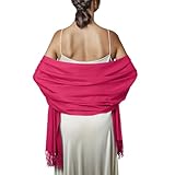 Schal Rosa Stola Damen Festlich für Abendkleid Pashmina Schals Tücher Winter