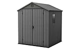 Keter Gerätehaus Darwin 6x6, Grau, Außenmaße 190x183x221cm, wartungsfrei,...