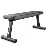 TREX SPORT TX-100B Flachbank | Hantelbank klappbar | Trainingsbank perfekt für...