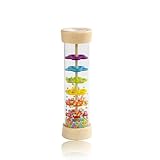 Regenmacher,Mini-Rassel aus Holz Musikspielzeug, Baby Spielzeug ab 3 Monate,...