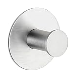 WENKO Wandhaken Celano, runder Garderobenhaken aus rostfreiem Edelstahl,...