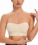 ANGOOL Damen Bandeau Trägerloser BH ohne Bügel Gepolsterter Bralette BH...