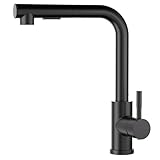 Wasserhahn Küche Schwarz, SEMANEY Hochdruck Küchenarmatur mit Brause...
