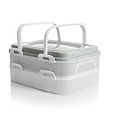 BigDean Partycontainer mit 2 Etagen und Hebeeinsatz in Pastell Grün – für...