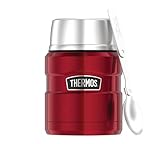 Thermos STAINLESS KING Thermobehälter für Essen rot 0,47l - Edelstahl, absolut...