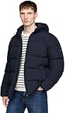 Tommy Hilfiger Herren Pufferjacke Down Hooded Puffer Jacket mit Kapuze, Blau...