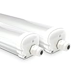 HOFTRONIC - 2er Pack LED Feuchtraumleuchte 120cm IP65-36W 4320 Lumen - 4000K...