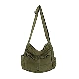 HUALEENA Umhängetasche aus Segeltuch für Damen, große Messenger-Taschen,...