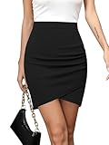 Missufe Minirock Sommerrock Röcke Wickelrock Bleistiftrock Damen Skirt Hohe...