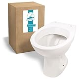 Calmwaters® Weißes Stand-WC Universal als Tiefspüler mit waagerechtem Abgang,...