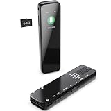 BliMySwe 64GB Diktiergerät Mini mit Wiedergabe, Aufnahmegerät mit Mikrofon,...