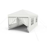 FIVMEN Pavillon 3x6m Partyzelt mit Seitenteilen und Fenstern Gartenpavillon...