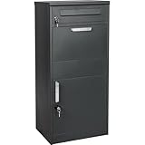 STILISTA Briefkasten mit Paketfach 112 x 50 x 38 cm freistehend abschließbar