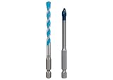 Bosch 2x EXPERT HEX-9 Hard Ceramic und Multi Construction Bohrer-Set (für...