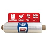 Paclan, Frischhaltefolie 300m x 29cm Economy Nachfüllrolle, Transparent, 300...