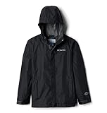 Columbia Jungen Watertight jakke Wasserdicht Regenjacke, Schwarz, L EU