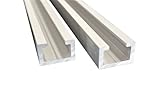 Alutec Aluminium C-Profil 17x11mm passend für M8 Schraube eloxiert T Nutschiene...