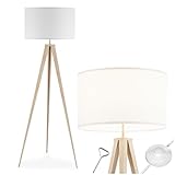 tectake® Dreibein Stehlampe, Lampe im retro boho Stil, gemütliches Ambient...